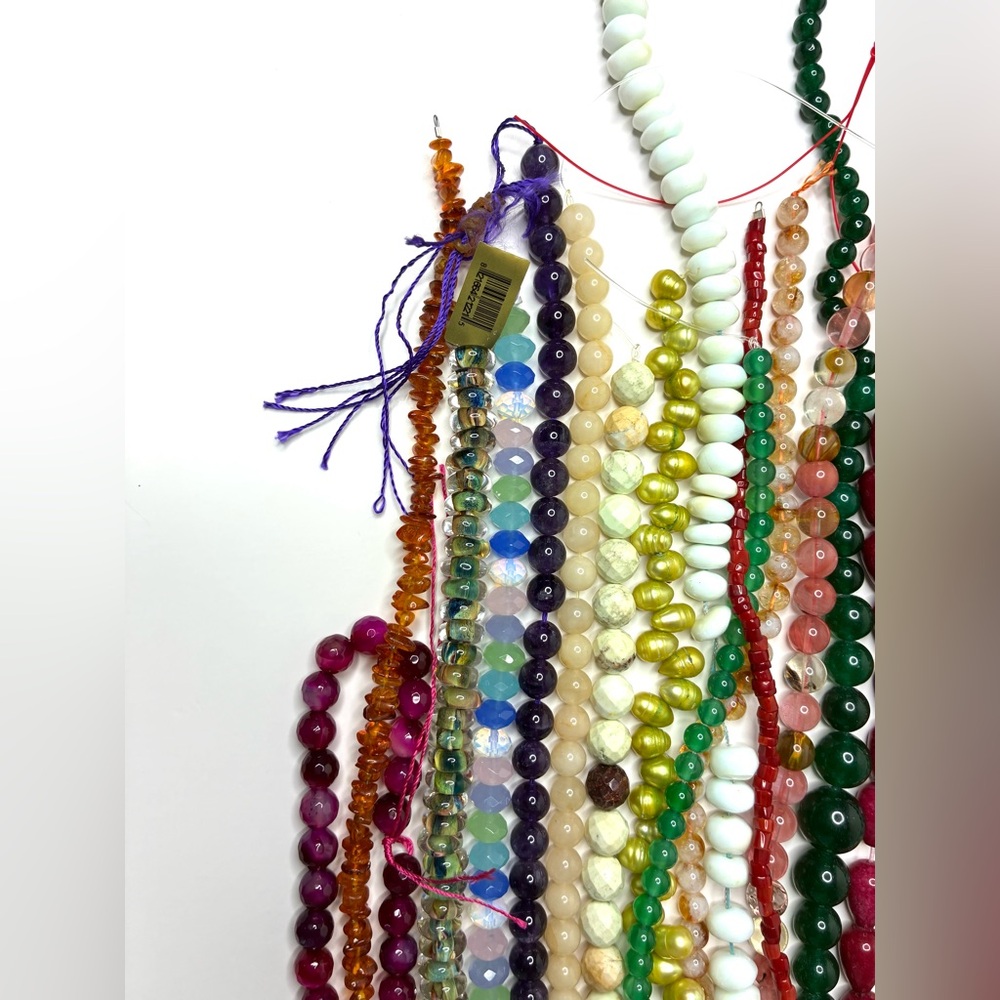 Multicolor Bead Strand Lot - Assorted Gemstone & … - image 5